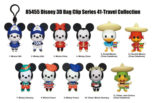 Mickey & Minnie Around the World 3D PVC Bag Clips Series 1 Blind Bag Display (24)