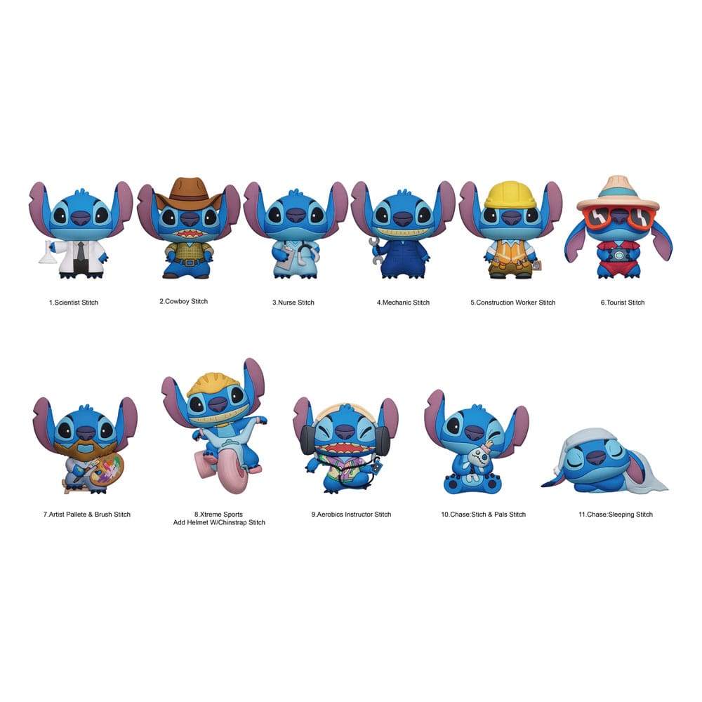 Lilo & Stitch 3D PVC Bag Clips Series 6 Display (24) Monogram Int.