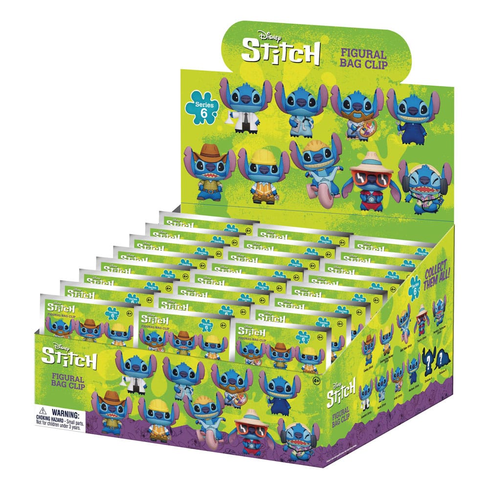 Lilo & Stitch 3D PVC Bag Clips Series 6 Display (24) Monogram Int.