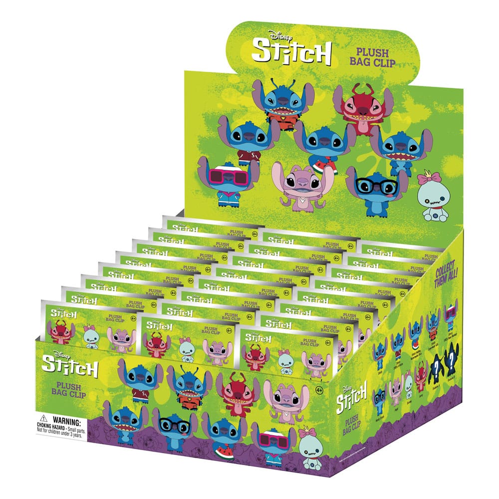 Lilo & Stitch Plush Bag Clips Stitch Display (24) Monogram Int.
