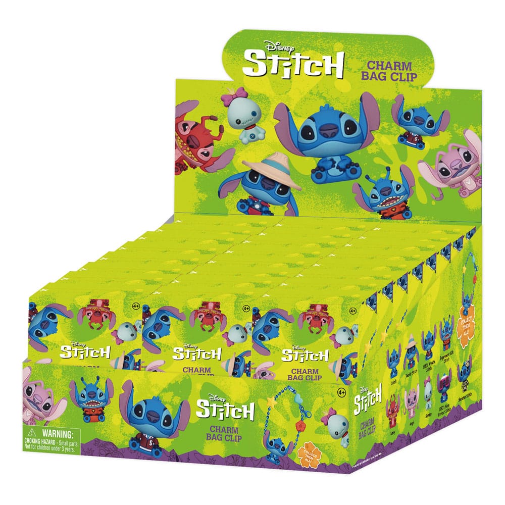 Lilo & Stitch 3D PVC Bag Clips Stitch Charm Display (24) Monogram Int.