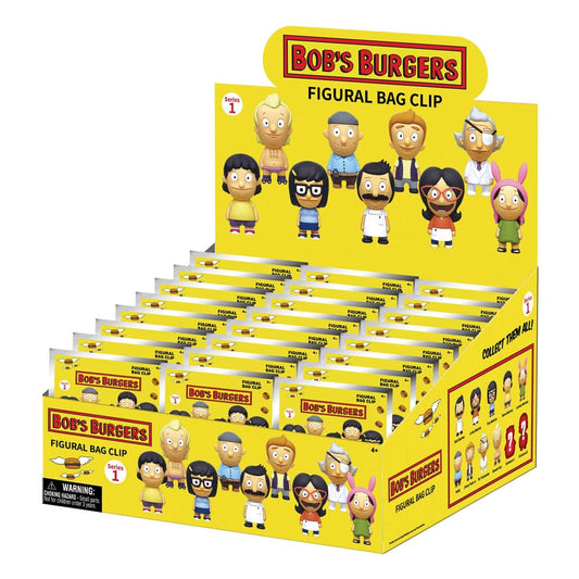 Bob's Burgers 3D Foam Bag Clips Series 1 Display (24) Monogram Int.