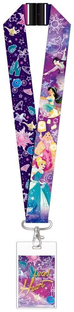 Disney Princess Deluxe Lanyard with Card Holder Lead with your heart Monogram Int.