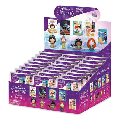 Disney 3D PVC Bag Clips Ultimate Princess Series 37 Display (24) Keyrings