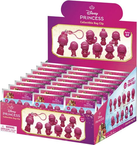 Disney Create your World 3D PVC Bag Clip Princess Series 64 Display (24) Monogram Int.