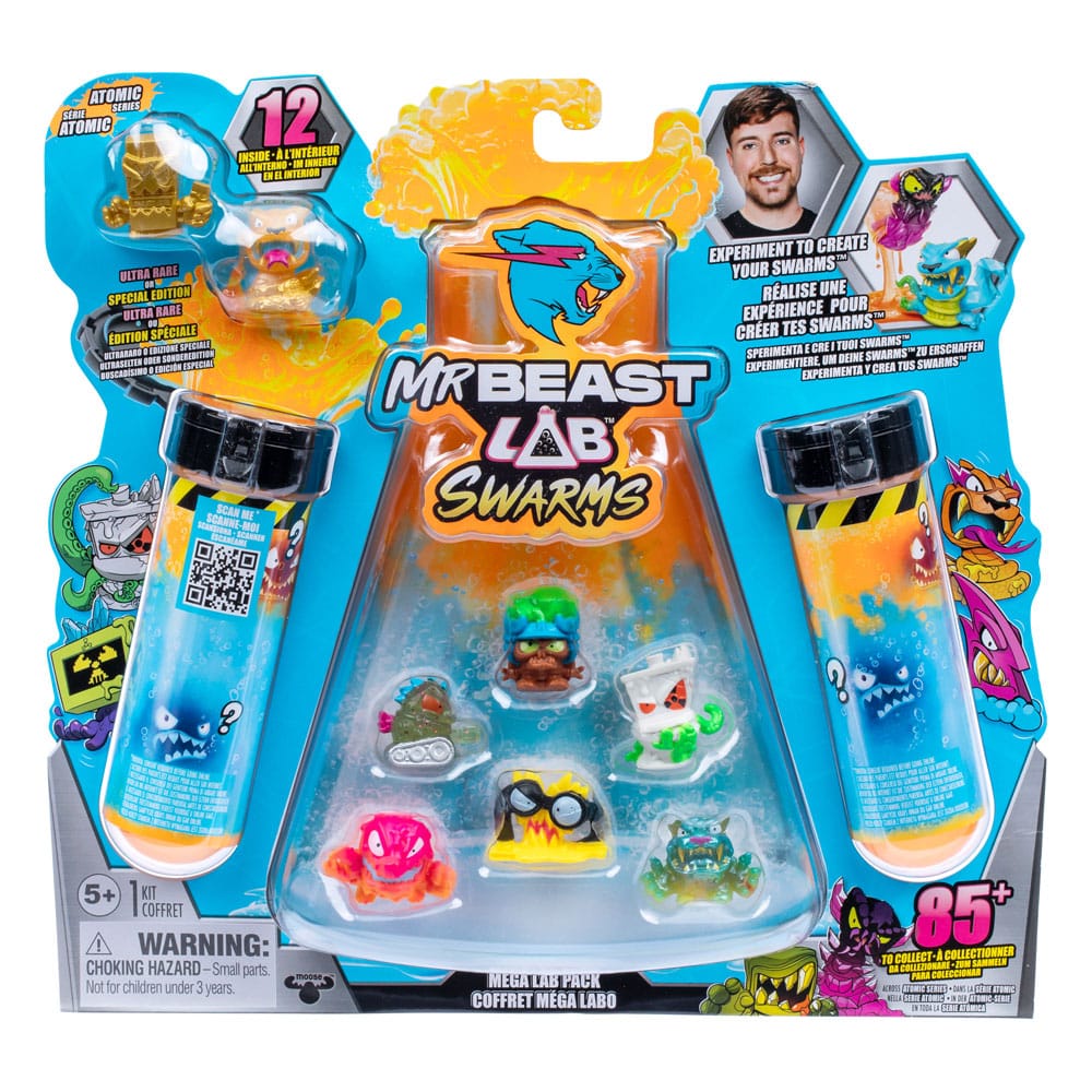 Mr. Beast Lab Swarms Mini Figures 12-pack Mega Lab 2 3 cm Assortment (4) Mini-figures