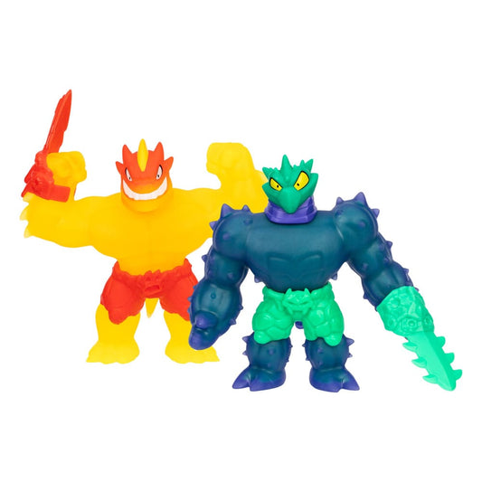 Heroes of Goo Jit Zu Meteor Madness Stretch Figures 2-Pack Flame Blazagon vs. Cacticus 13 cm Mini-figures