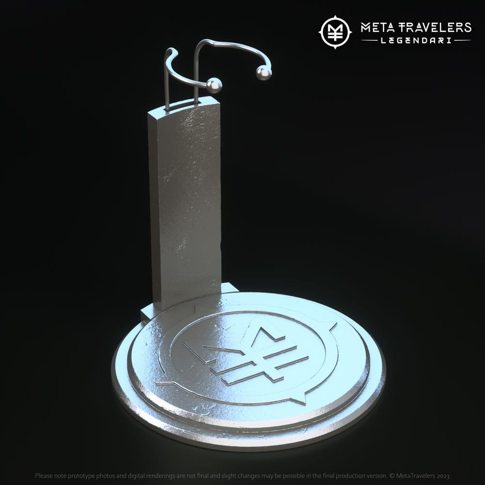 Legendari Action Figure Stand with MetaTravelers Logo MetaTravelers