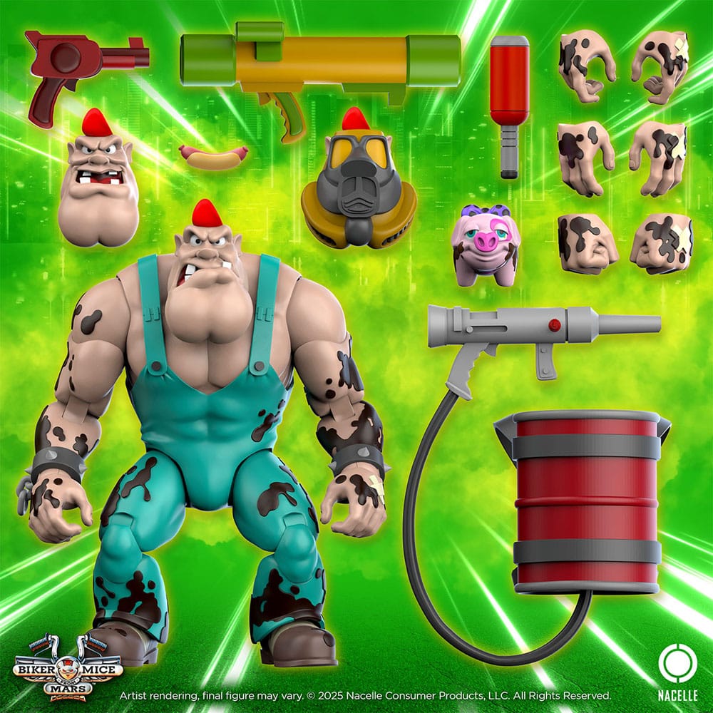 Biker Mice From Mars Action Figure Greasepit 23 cm