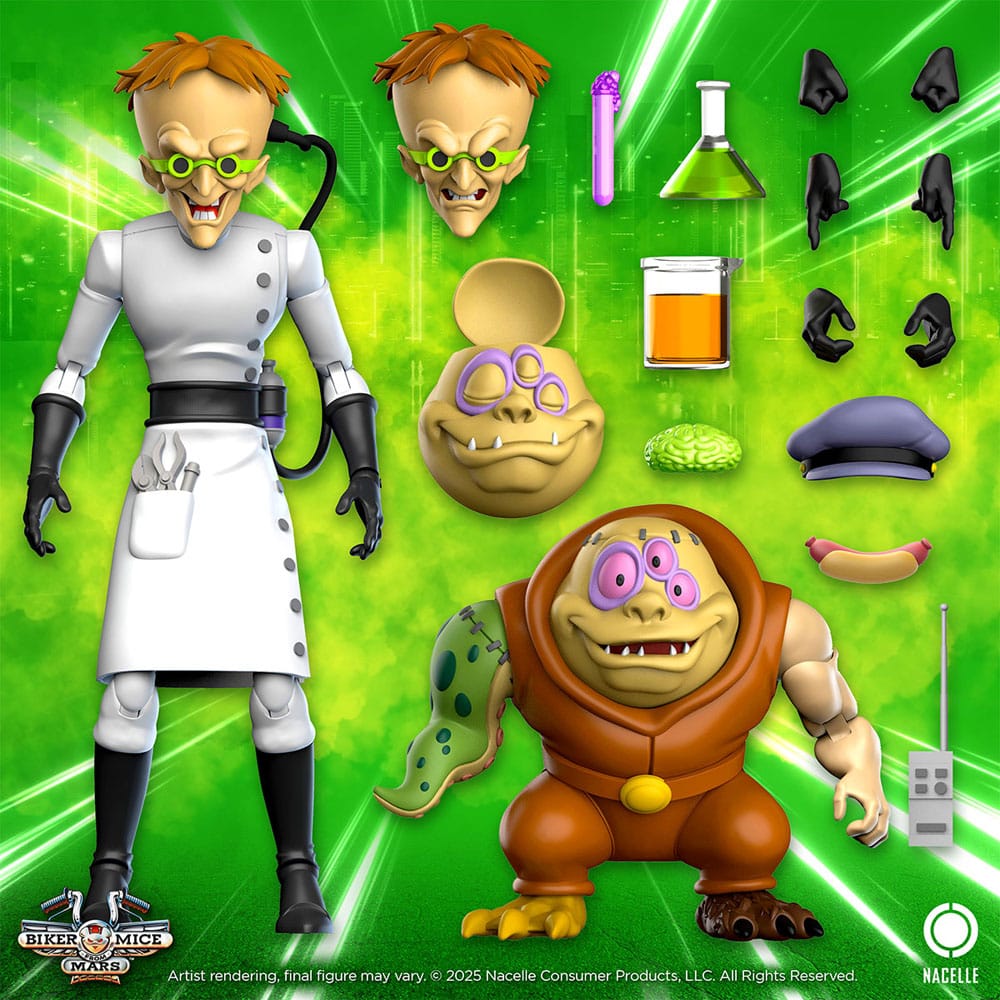 Biker Mice From Mars Action Figure Karbunkle & Fred The Mutant 23 cm