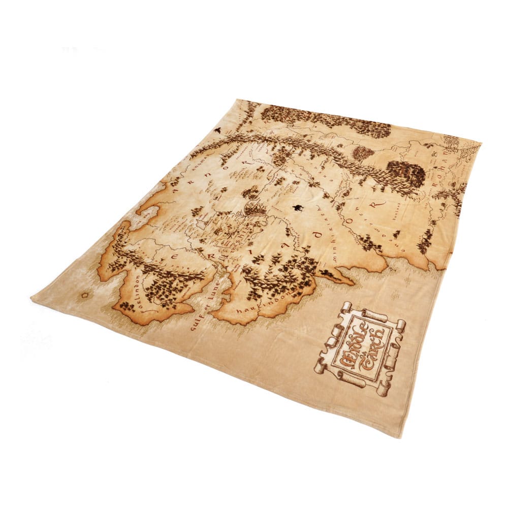 The Lord of the Rings Cozy Blanket Middleearth Map 180 x 200 cm Nerdy by Nature