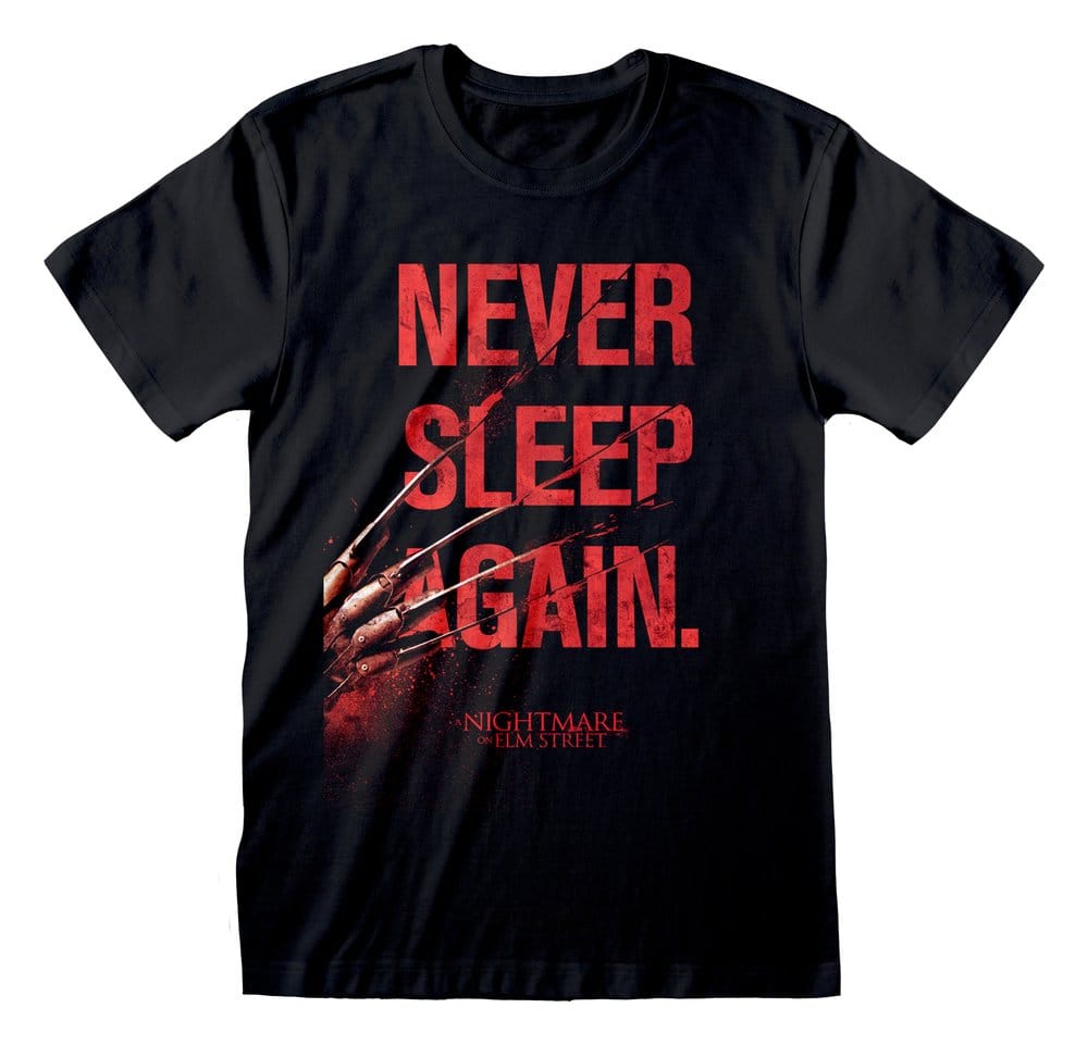 Nightmare on Elm Street T-Shirt Never Sleep Again Black Size XL