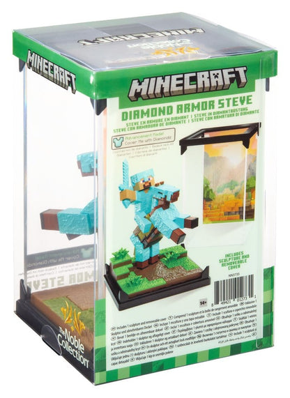 Minecraft Figure Diorama Diamond Armor Steve and Horse 18 cm