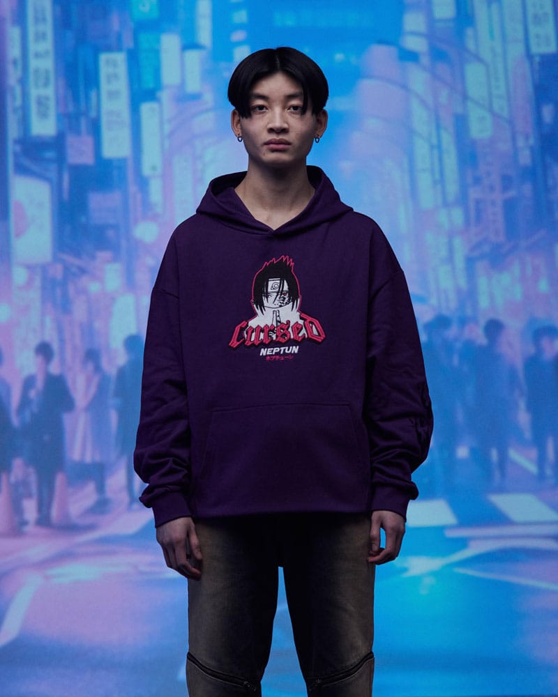 Naruto Shippuden Hooded Sweater Graphic Purple
