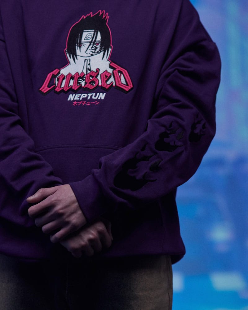 Naruto Shippuden Hooded Sweater Graphic Purple