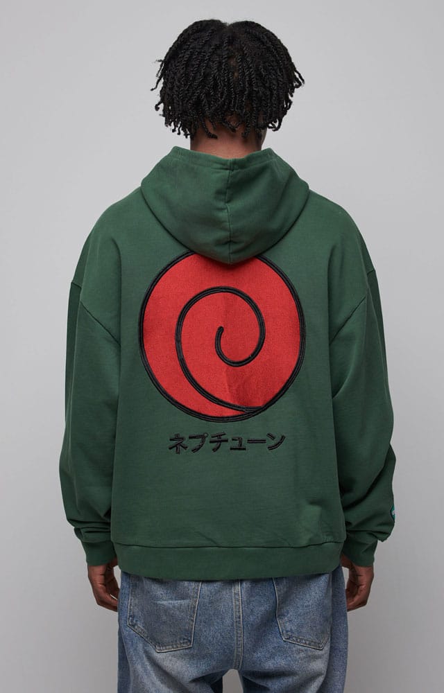 Naruto Shippuden Hooded Sweater Graphic Green Size L