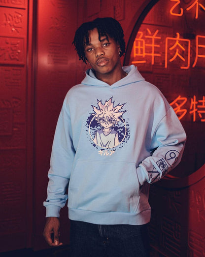Hunter x Hunter Hooded Sweater Graphic Blue Size L