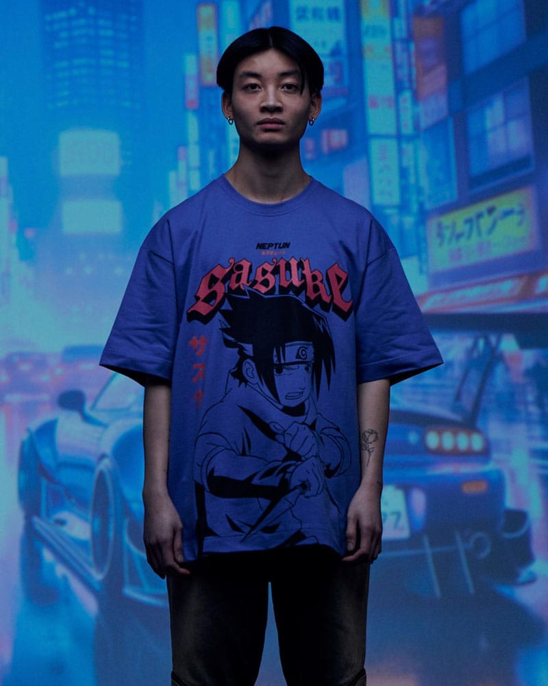 Naruto Shippuden T-Shirt Graphic Sasuke Size M