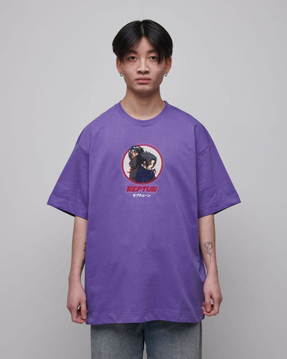 Naruto Shippuden T-Shirt Graphic Purple Size S