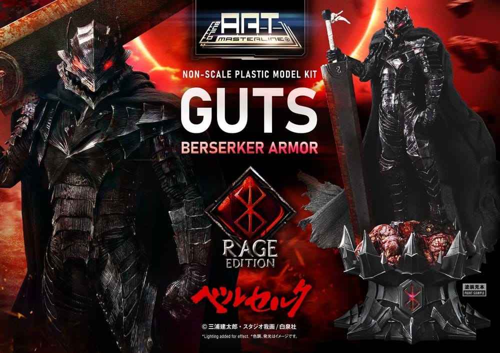 Berserk Plastic Build Art Masterline Model Kit Guts Berserker Armor Rage Pre-Assembled & Pre-Painted 30 cm