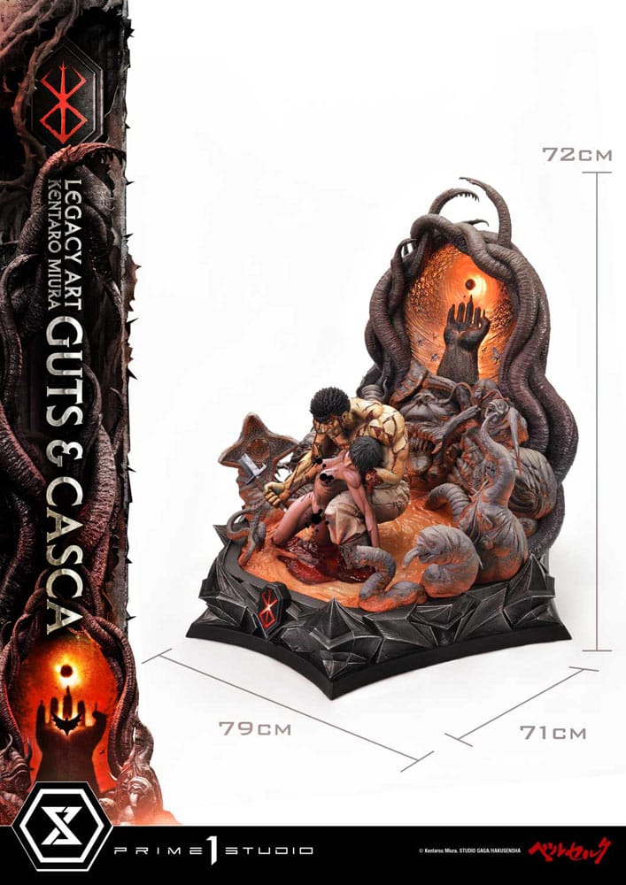 Berserk Ultimate Legacy Art Kentaro Miura Statue 1/4 Guts & Casca 72 cm Statues