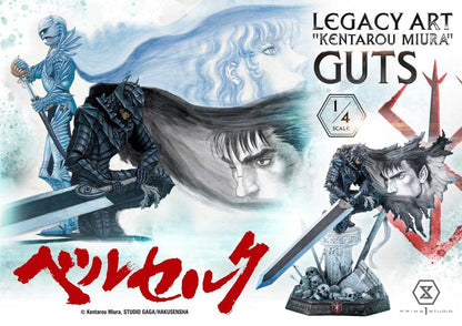 Berserk Legacy Art "Kentarou Miura" Statue 1/4 Guts Bonus Version 74 cm