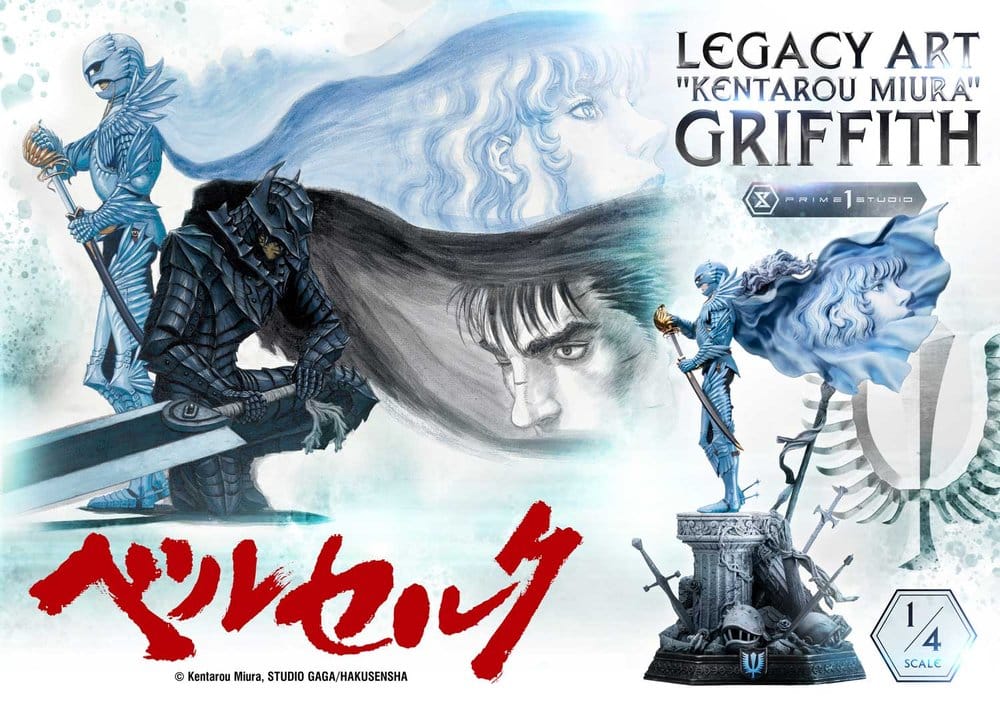 Berserk Legacy Art "Kentarou Miura" Statue 1/4 Griffith Bonus Version 93 cm