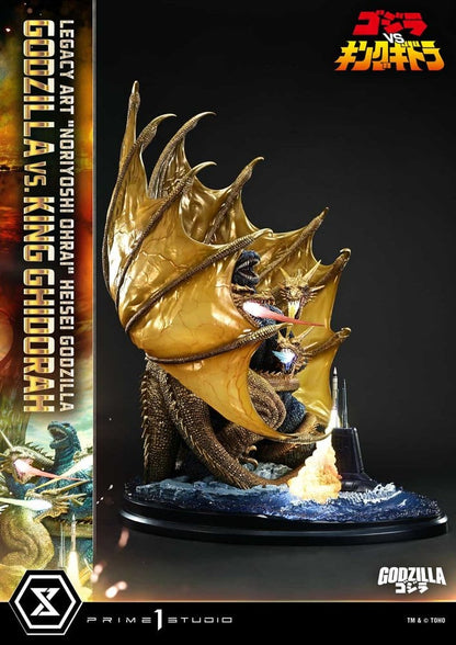 Godzilla Legacy Art "Noriyoshi Ohrai" Statue Heisei Godzilla Godzilla vs. King Ghidorah 82 cm
