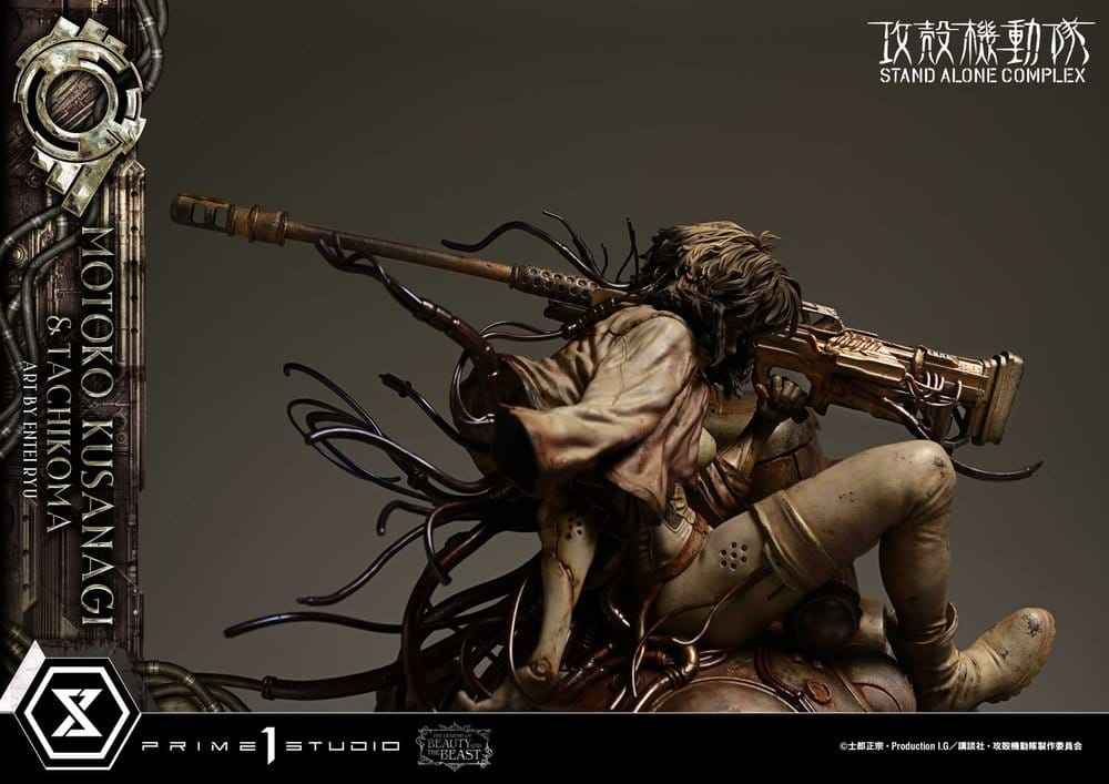 Ghost in the Shell Stand Alone Complex The Legend of Beauty and the Beast Statue 1/4 Motoko Kusanagi & Tachikoma Art by Entei Ryu Bonus Version 53 cm