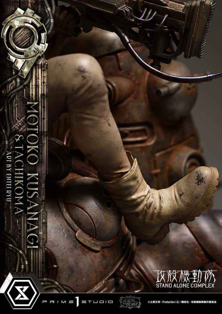 Ghost in the Shell Stand Alone Complex The Legend of Beauty and the Beast Statue 1/4 Motoko Kusanagi & Tachikoma Art by Entei Ryu Bonus Version 53 cm