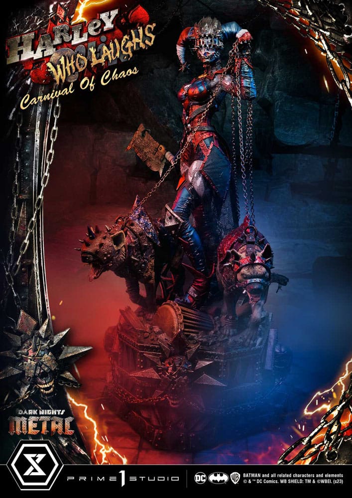 Dark Nights: Metal Museum Masterline Series Statue 1/3 Harley Quinn Who Laughs Concept Design by Caelos D`anda Regular Version 78 cm