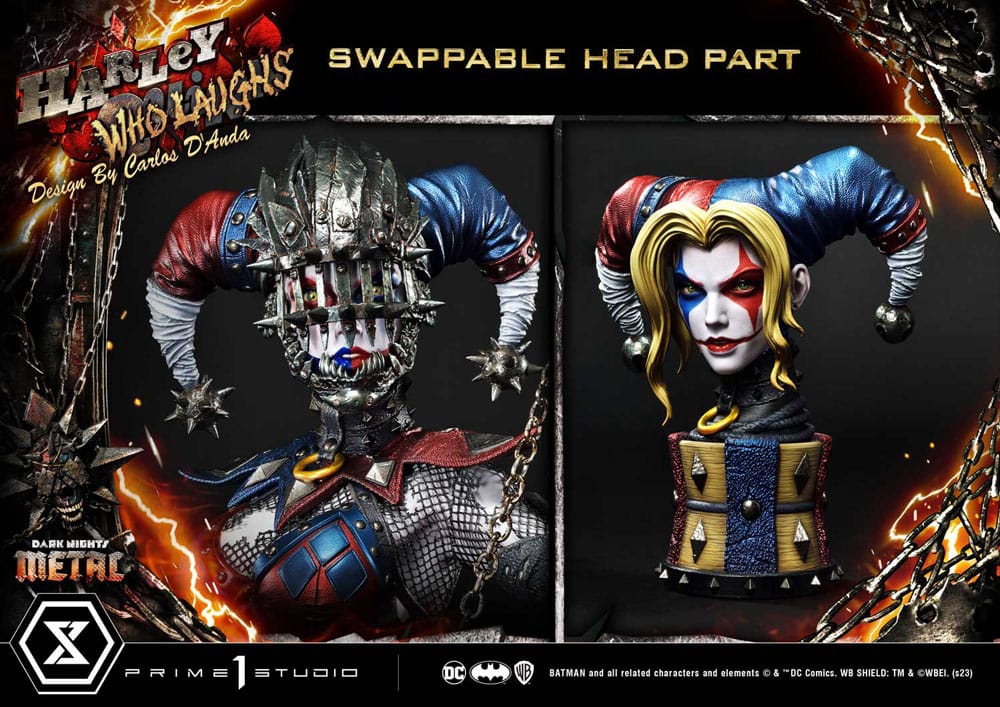 Dark Nights: Metal Museum Masterline Series Statue 1/3 Harley Quinn Who Laughs Concept Design by Caelos D`anda Regular Version 78 cm
