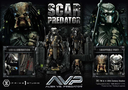 The Alien vs. Predator Museum Masterline Series Statue 1/3 Scar Predator 93 cm