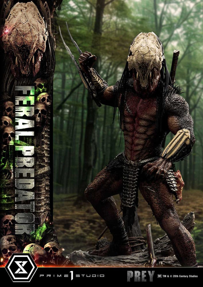 Prey (Movie) Museum Masterline Series Statue 1/3 Feral Predator Deluxe Version 89 cm