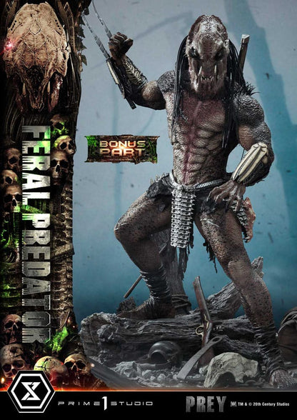 Prey (Movie) Museum Masterline Series Statue 1/3 Feral Predator Deluxe Bonus Version 89 cm