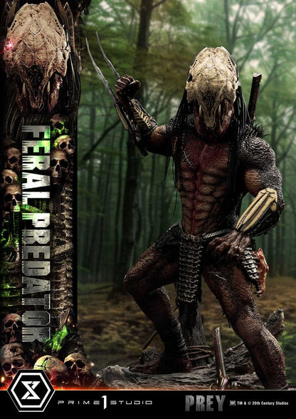 Prey (Movie) Museum Masterline Series Statue 1/3 Feral Predator Deluxe Bonus Version 89 cm