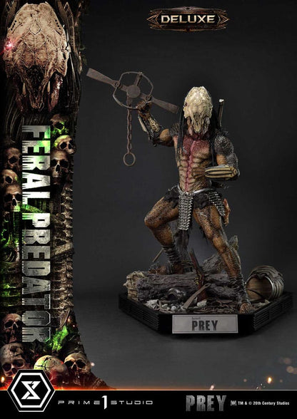 Prey (Movie) Museum Masterline Series Statue 1/3 Feral Predator Deluxe Bonus Version 89 cm