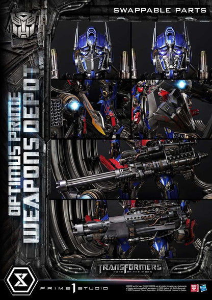 Transformers: Dark of the Moon (Film) Museum Masterline Statue Optimus Prime Weapons Depot 127 cm