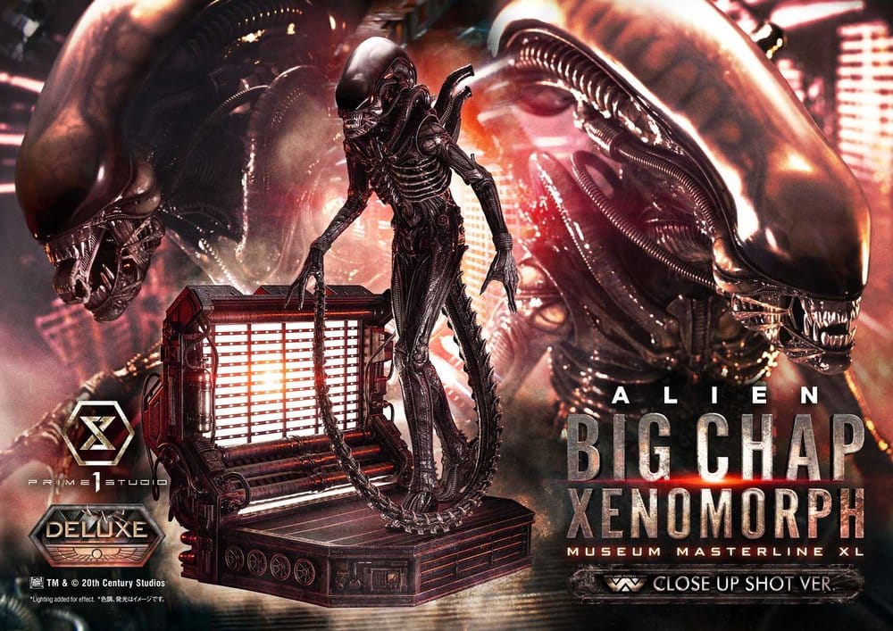 Alien (Film) Museum Masterline XL Statue 1/3 Big Chap Xenomorph Close Up Shot Ver. DX Bonus Version 100 cm