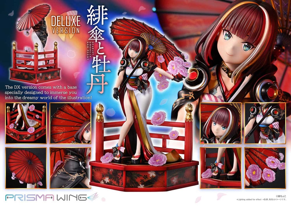 Original Illustration by Fuzichoco Prisma Wing PVC Statue 1/7 Scarlet Umbrella And Peony Deluxe Version 32 cm Prime 1 Studio