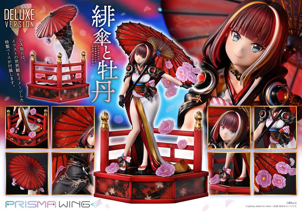 Original Illustration by Fuzichoco Prisma Wing PVC Statue 1/7 Scarlet Umbrella And Peony Deluxe Version 32 cm Prime 1 Studio