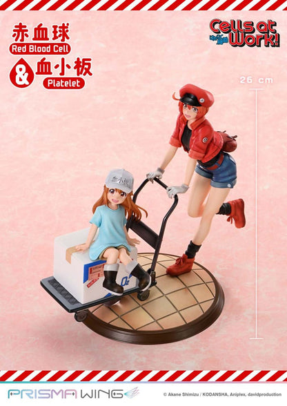 Cells at Work Prisma Wing PVC Statue Red Blood Cell & Platelet  26 cm Prime 1 Studio