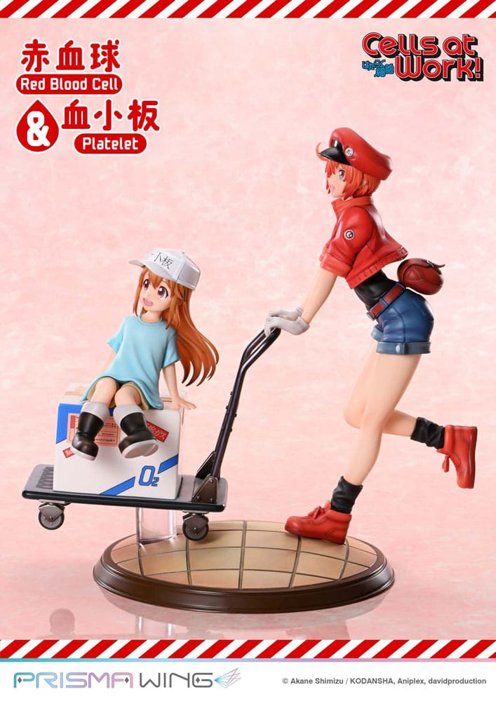Cells at Work Prisma Wing PVC Statue Red Blood Cell & Platelet  26 cm Prime 1 Studio