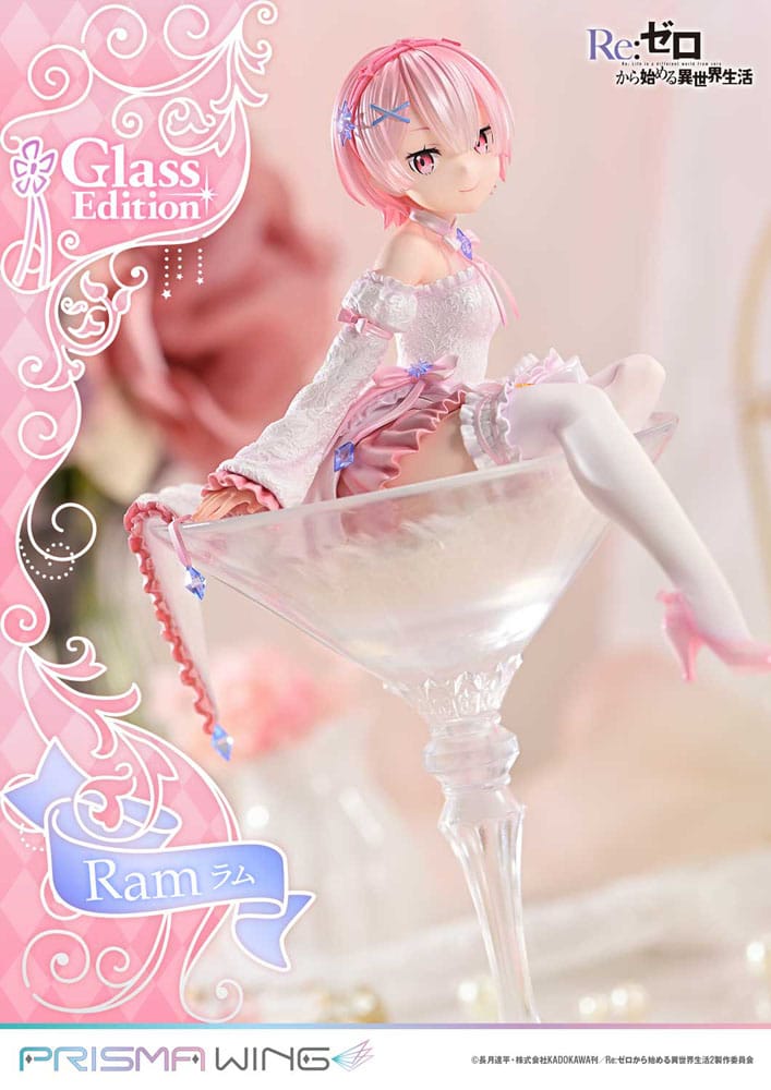 Re:ZERO Starting Life in Another World Prisma Wing PVC Statue 1/7 Ram Glass Edition 24 cm