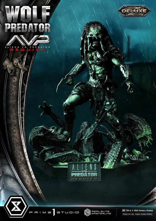 Alien vs. Predator Real Elite Masterline Series Statue 1/3 Requiem Wolf Predator Deluxe Bonus Ver. 95 cm Statues