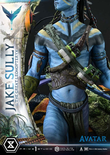 Avatar (Film) Real Elite Masterline Series Statue 1/4 Jake Sully & The Great Leonopteryx 87 cm