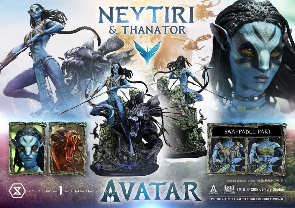Avatar (Film) Real Elite Masterline Series Statue 1/4 Neytiri & Thanator 75 cm Prime 1 Studio