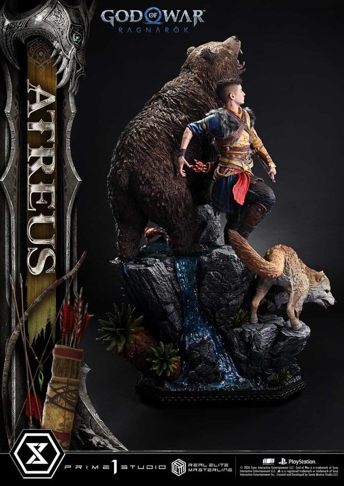 God of War: Ragnarok Real Elite Masterline Statue 1/3 Atreus Deluxe Version 96 cm