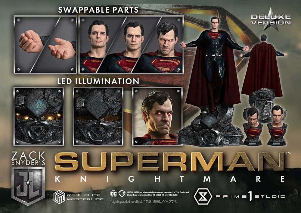 Zack Snyder's Justice League Real Elite Masterline Series Statue 1/3 Superman Knightmare Color Edition Deluxe Ver. 95 cm Prime 1 Studio