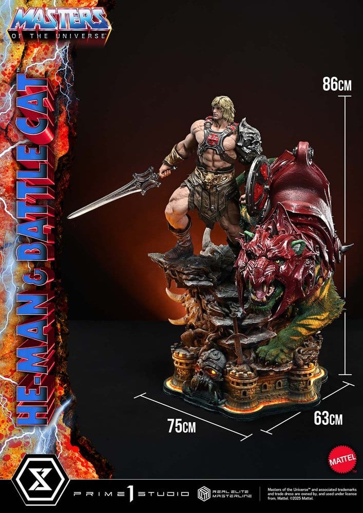 Masters of the Universe Real Elite Masterline Series Statue 1/4 He-Man & Battle Cat 86 cm Prime 1 Studio